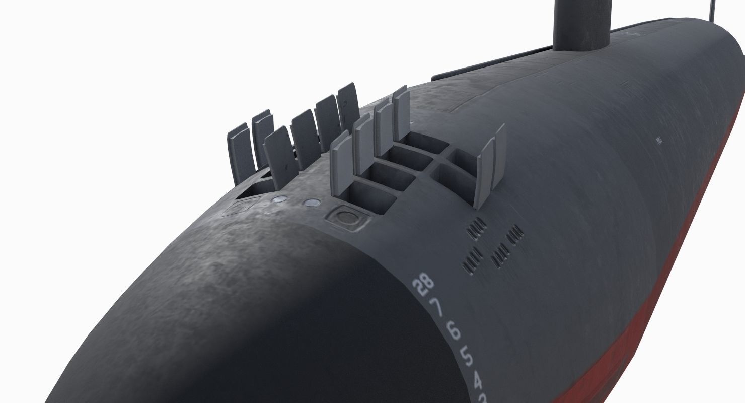 Los Angeles Class Submarine 3D model_11