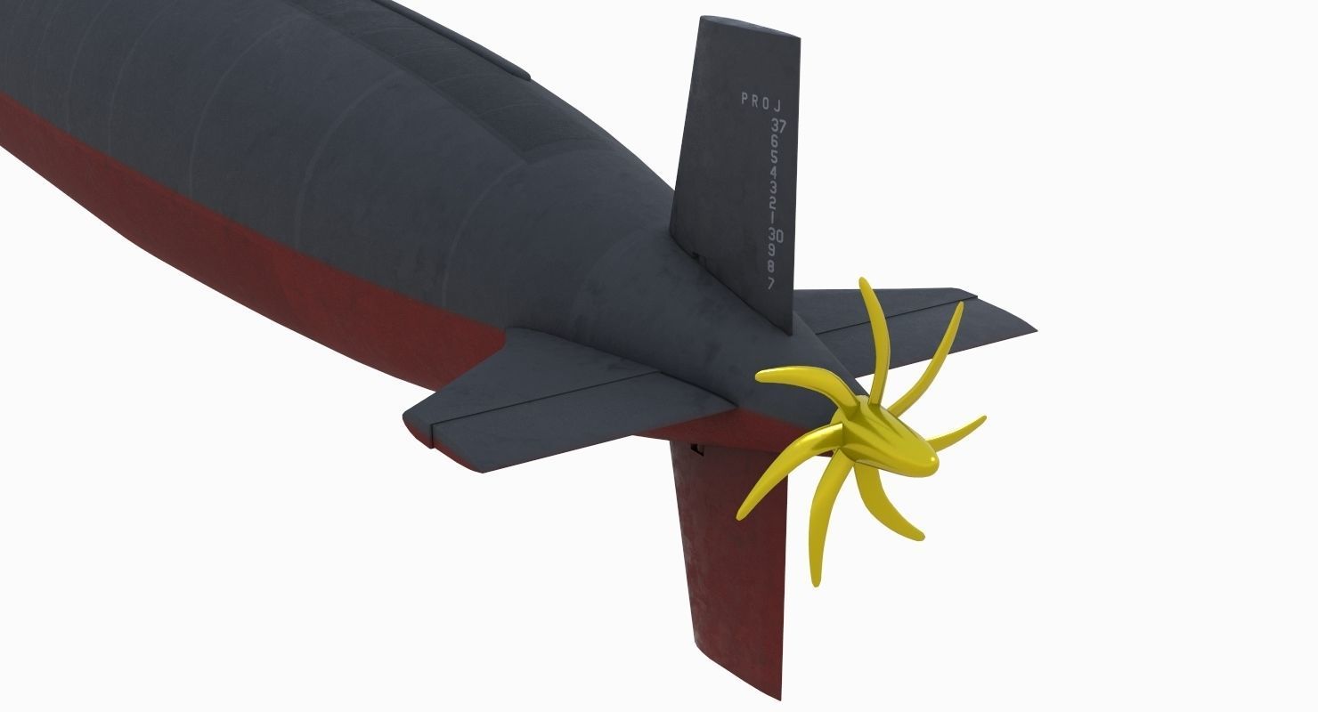 Los Angeles Class Submarine 3D model_5