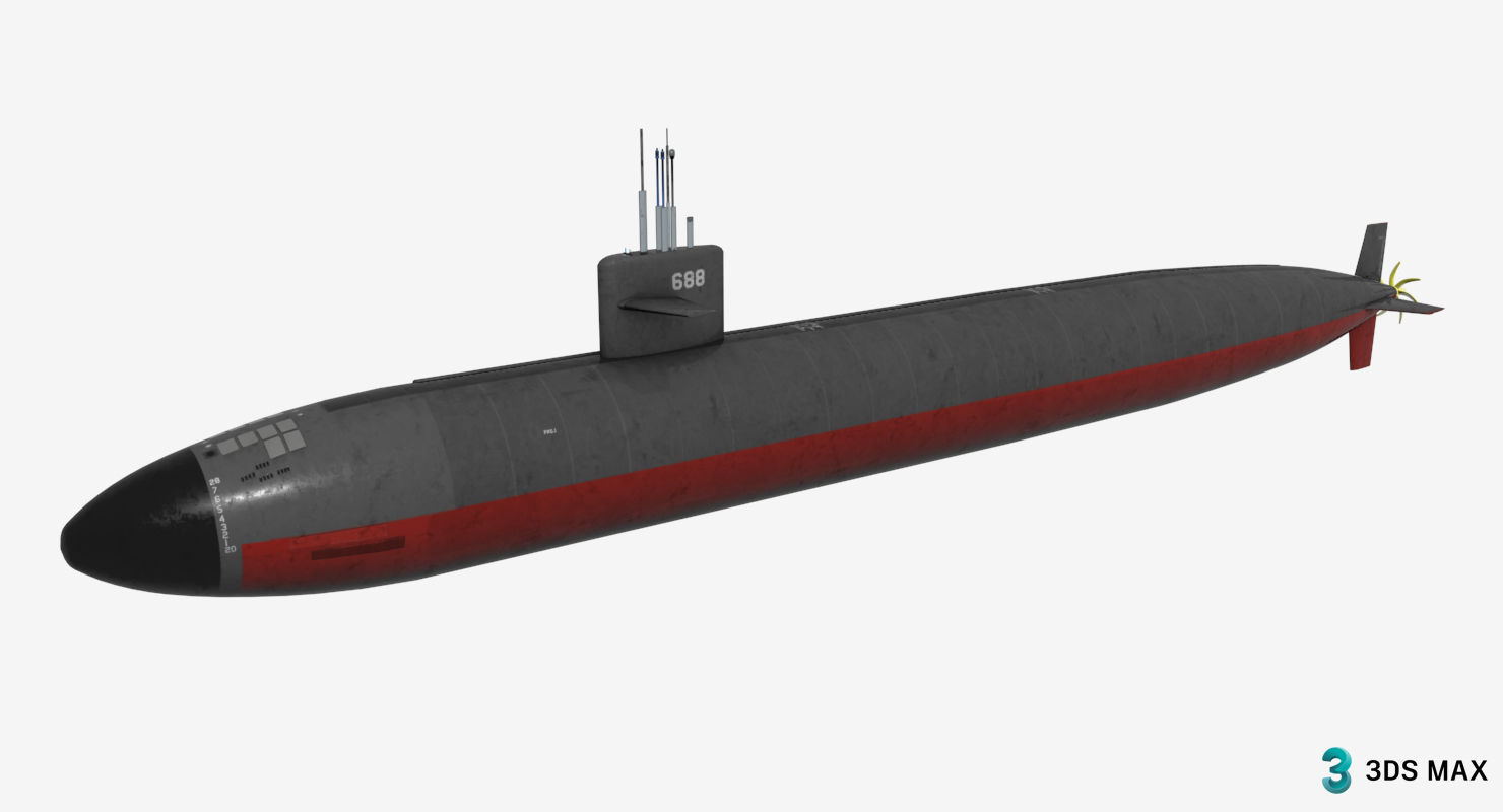Los Angeles Class Submarine 3D model_16