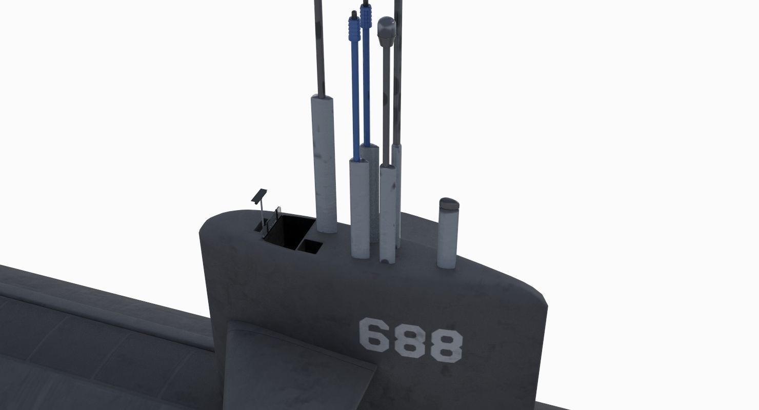 Los Angeles Class Submarine 3D model_7