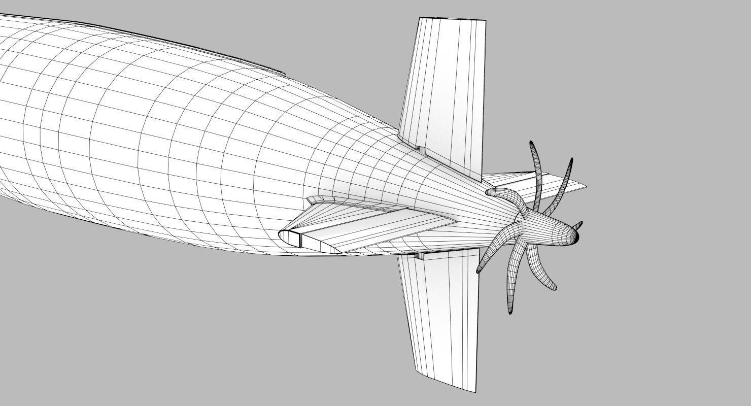Los Angeles Class Submarine 3D model_23
