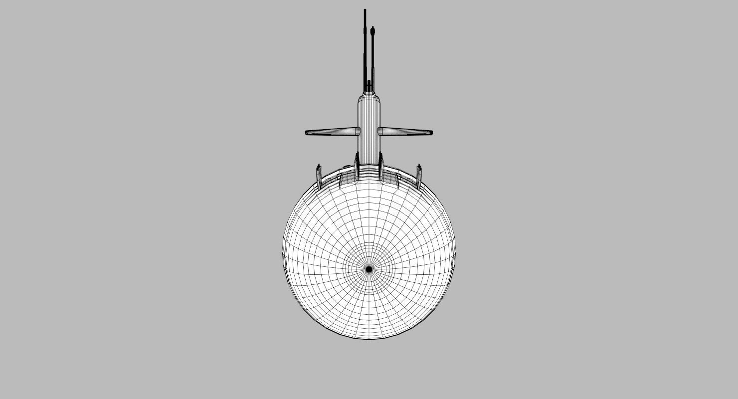 Los Angeles Class Submarine 3D model_27