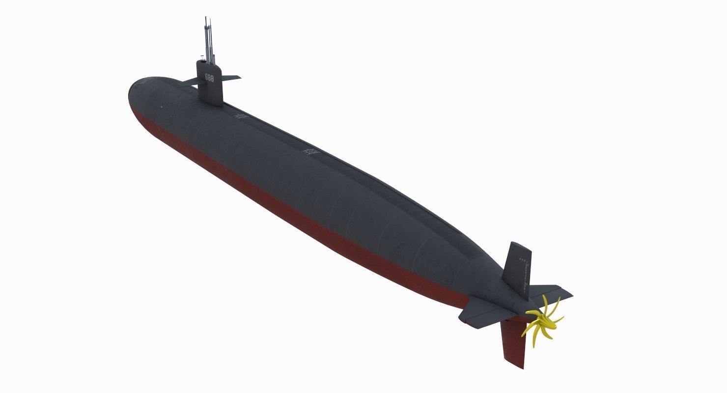 Los Angeles Class Submarine 3D model_4