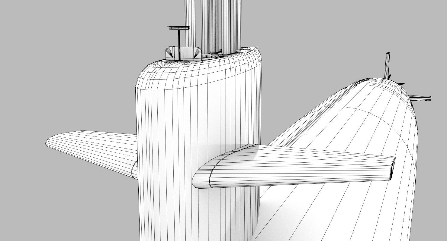 Los Angeles Class Submarine 3D model_20