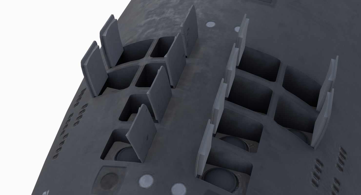 Los Angeles Class Submarine 3D model_12