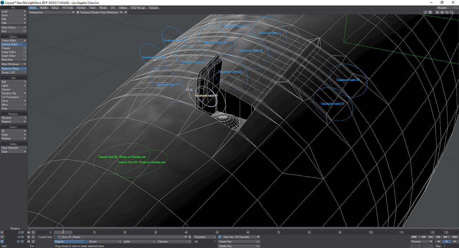 Los Angeles Class Submarine 3D model_35