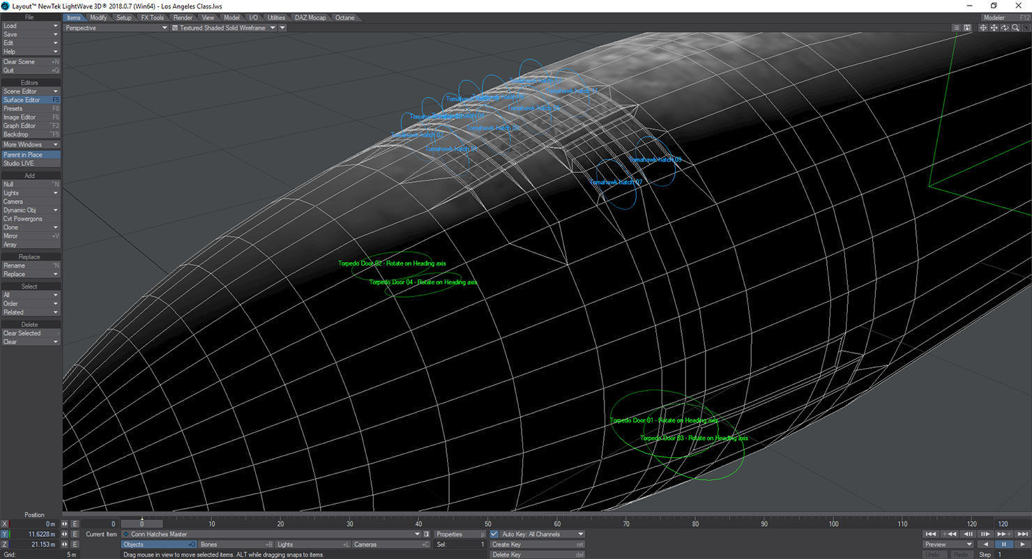 Los Angeles Class Submarine 3D model_33