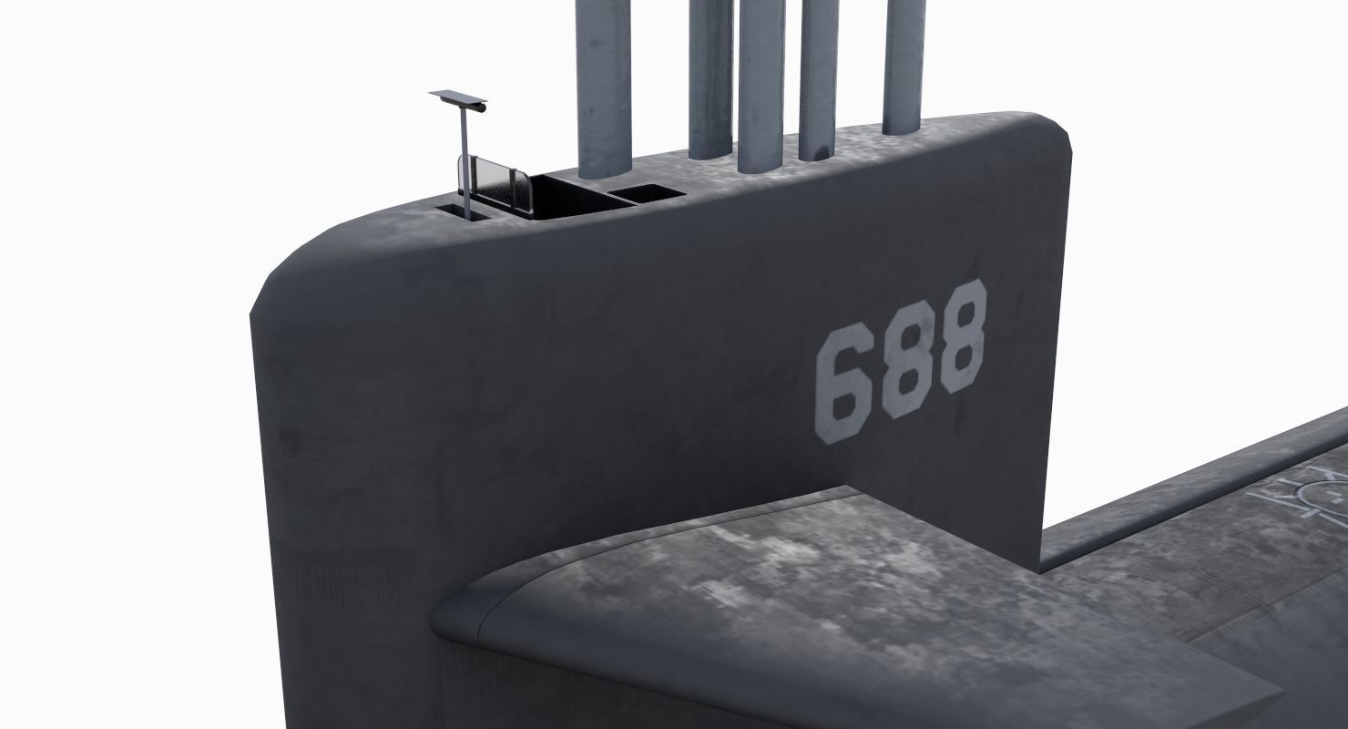 Los Angeles Class Submarine 3D model_8