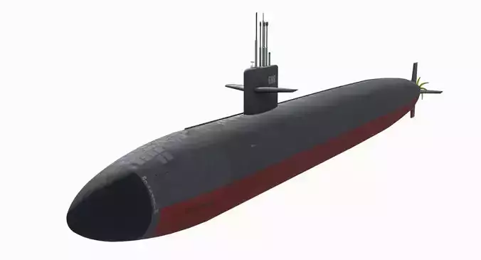Los Angeles Class Submarine 3D model