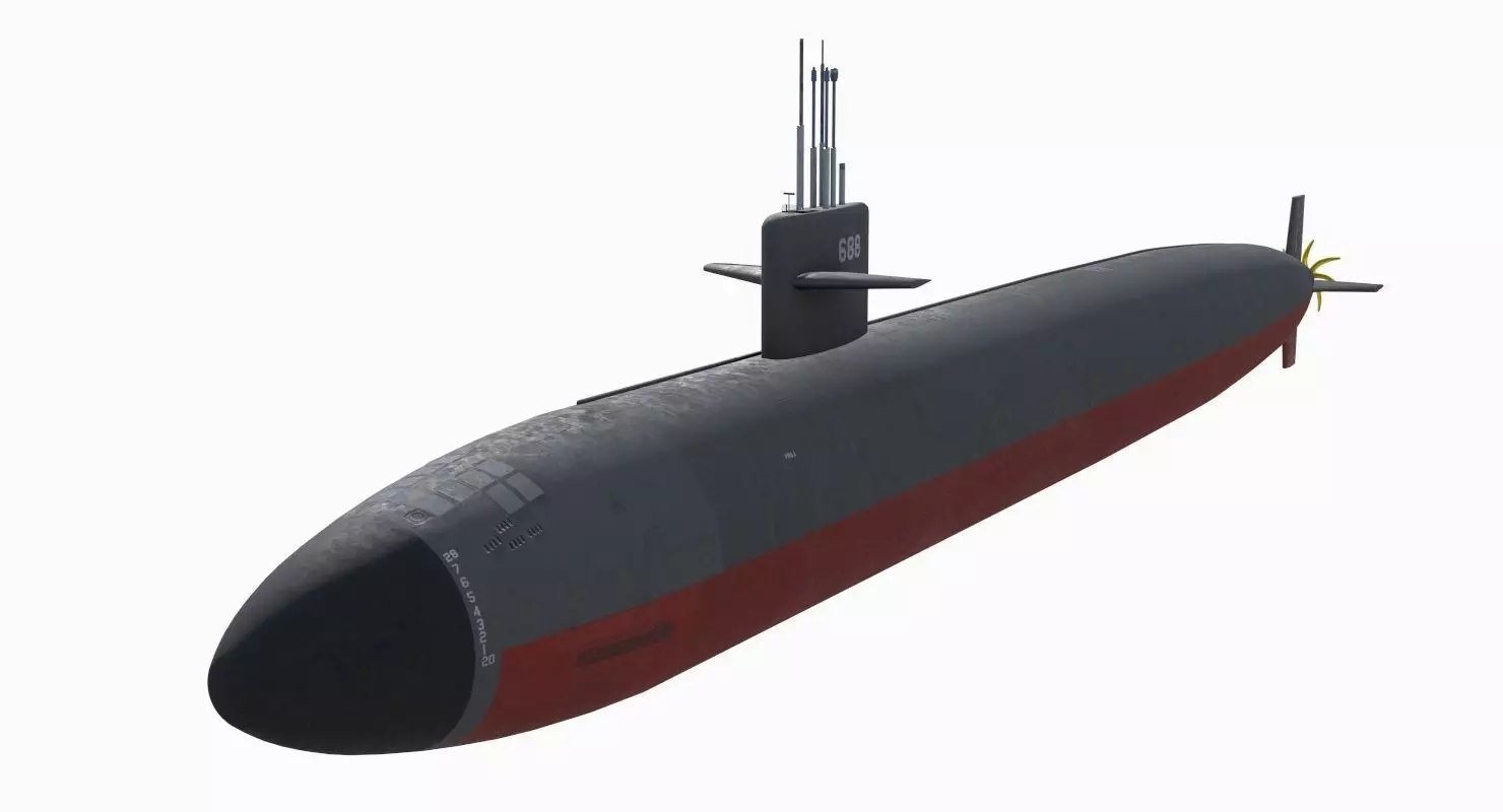 Los Angeles Class Submarine 3D model_0