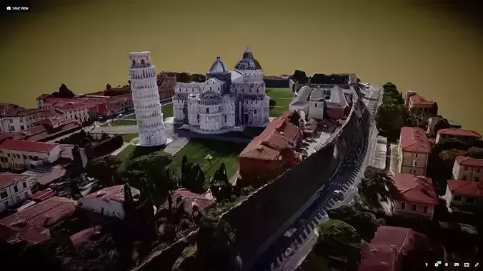 Piazza dei Miracoli - Pisa - Videogrammetry scan 3D model