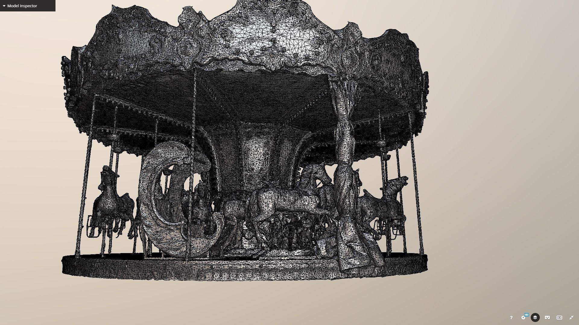 Vintage carousel photogrammetry raw scan 3D model_4