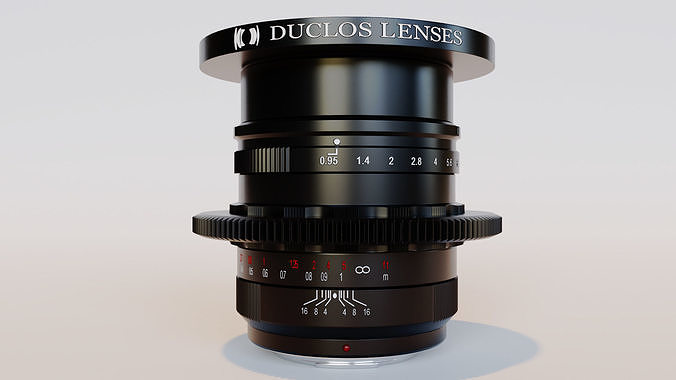 Camera lens 3D model