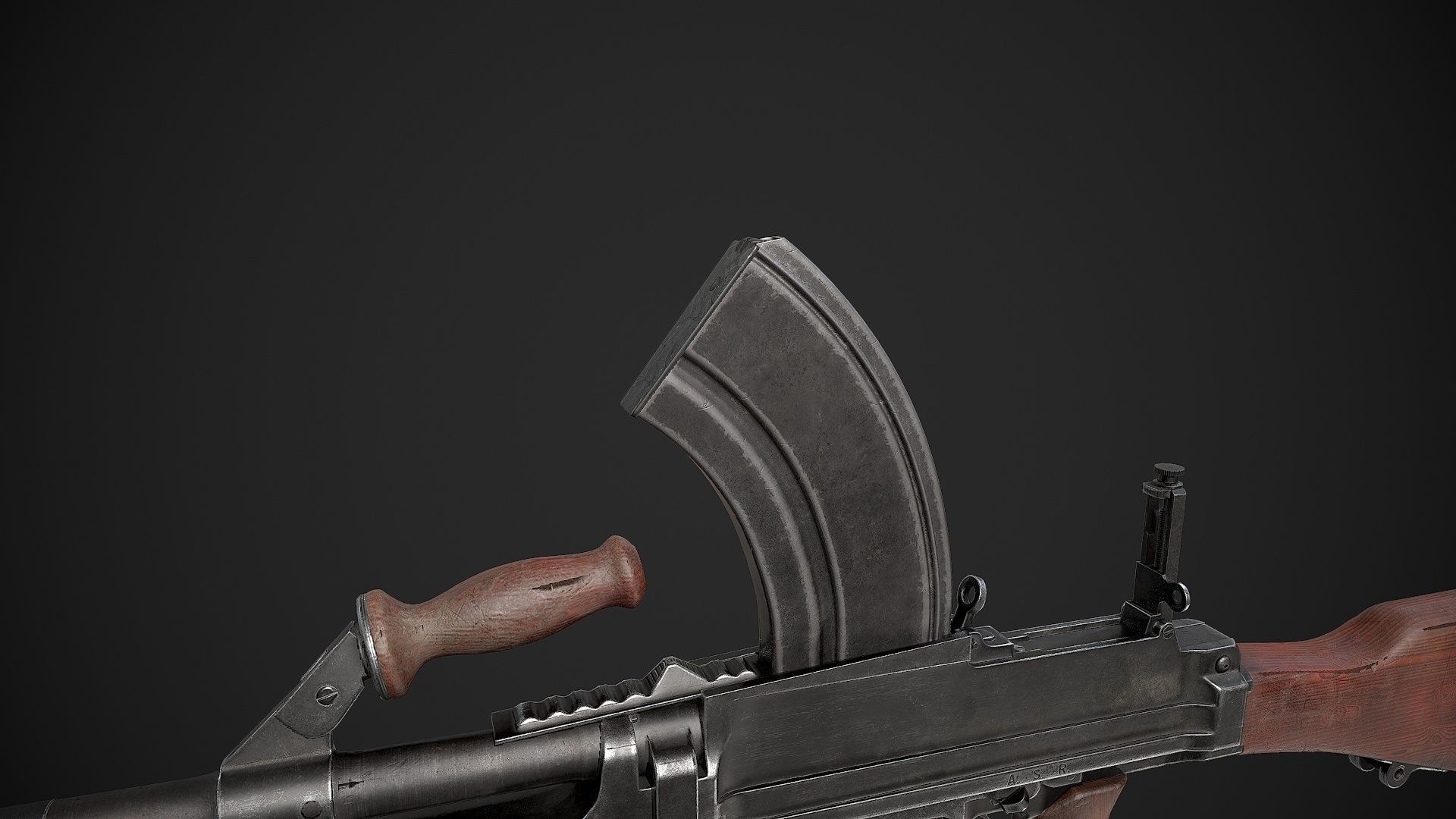 Bren Mk II LMG Low-poly 3D model_12