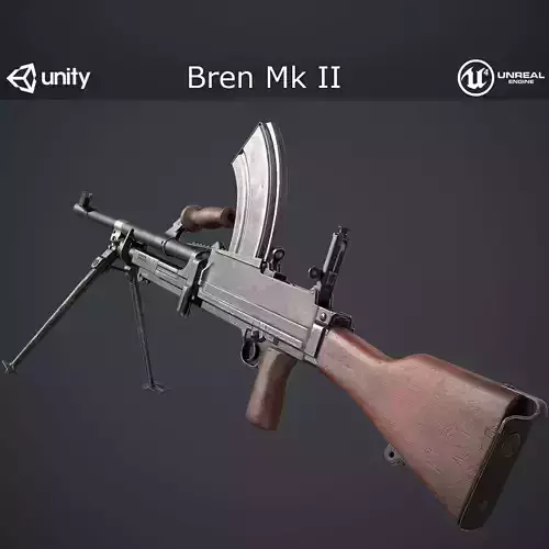 Bren Mk II LMG Low-poly 3D model