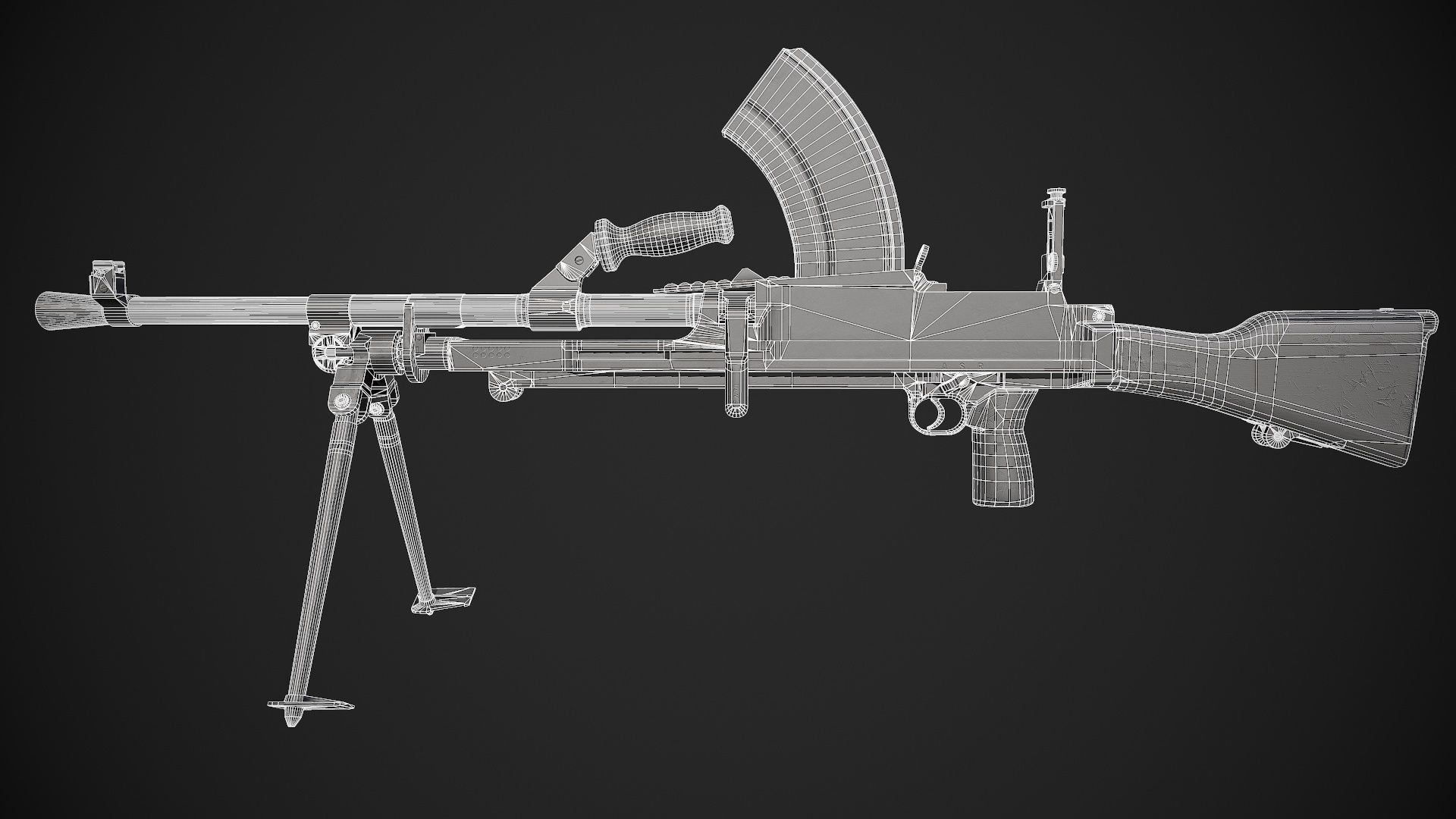 Bren Mk II LMG Low-poly 3D model_15