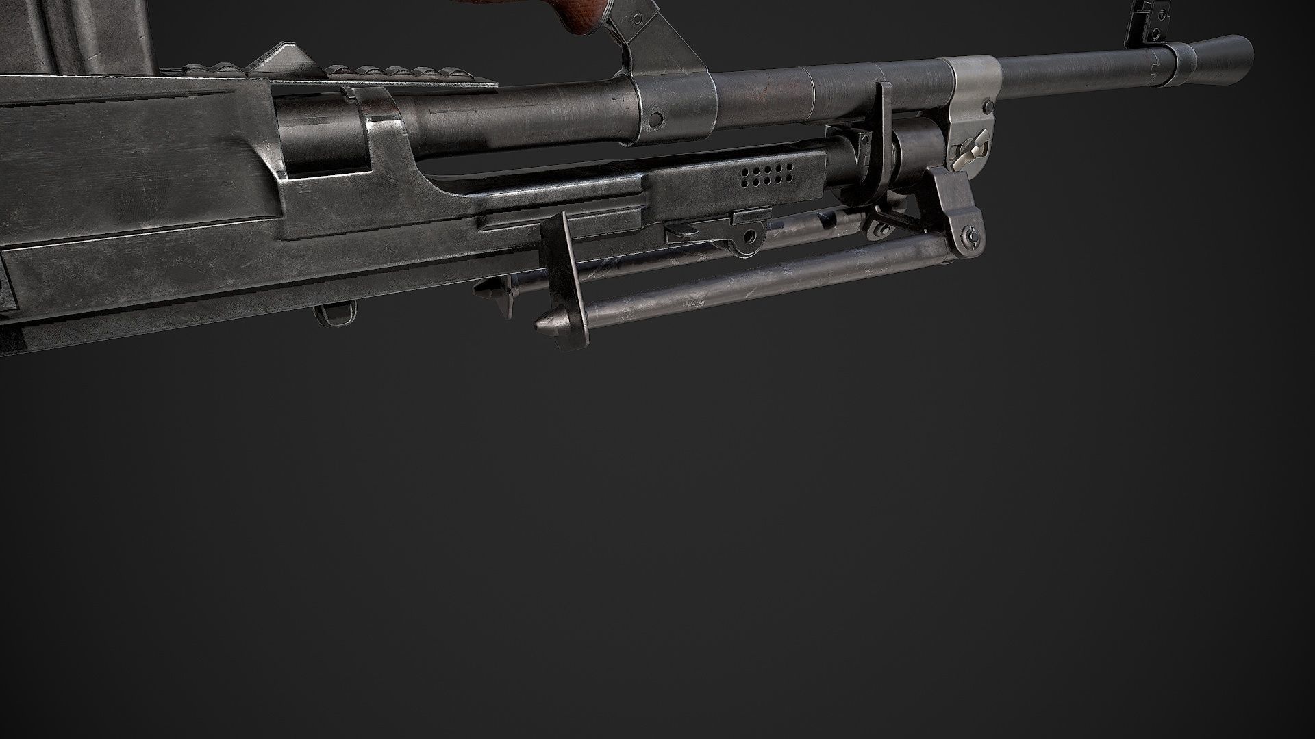 Bren Mk II LMG Low-poly 3D model_9