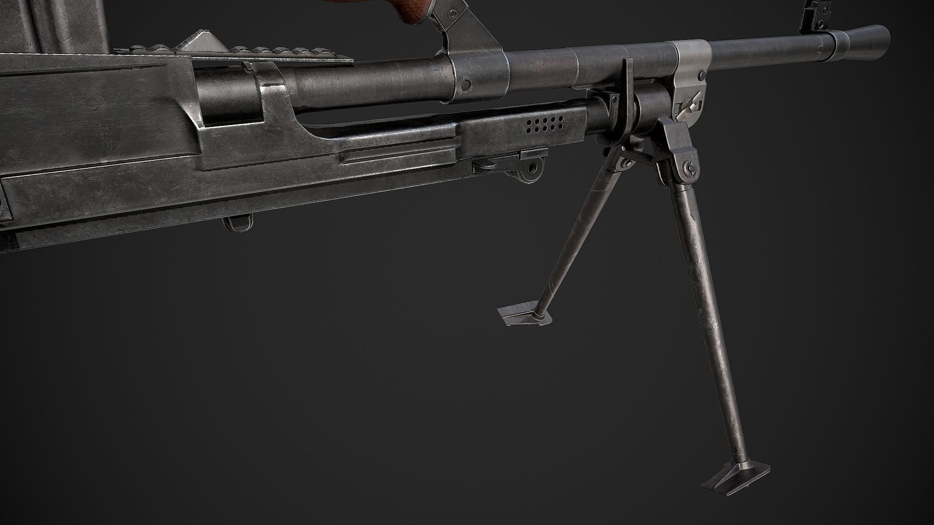Bren Mk II LMG Low-poly 3D model_8