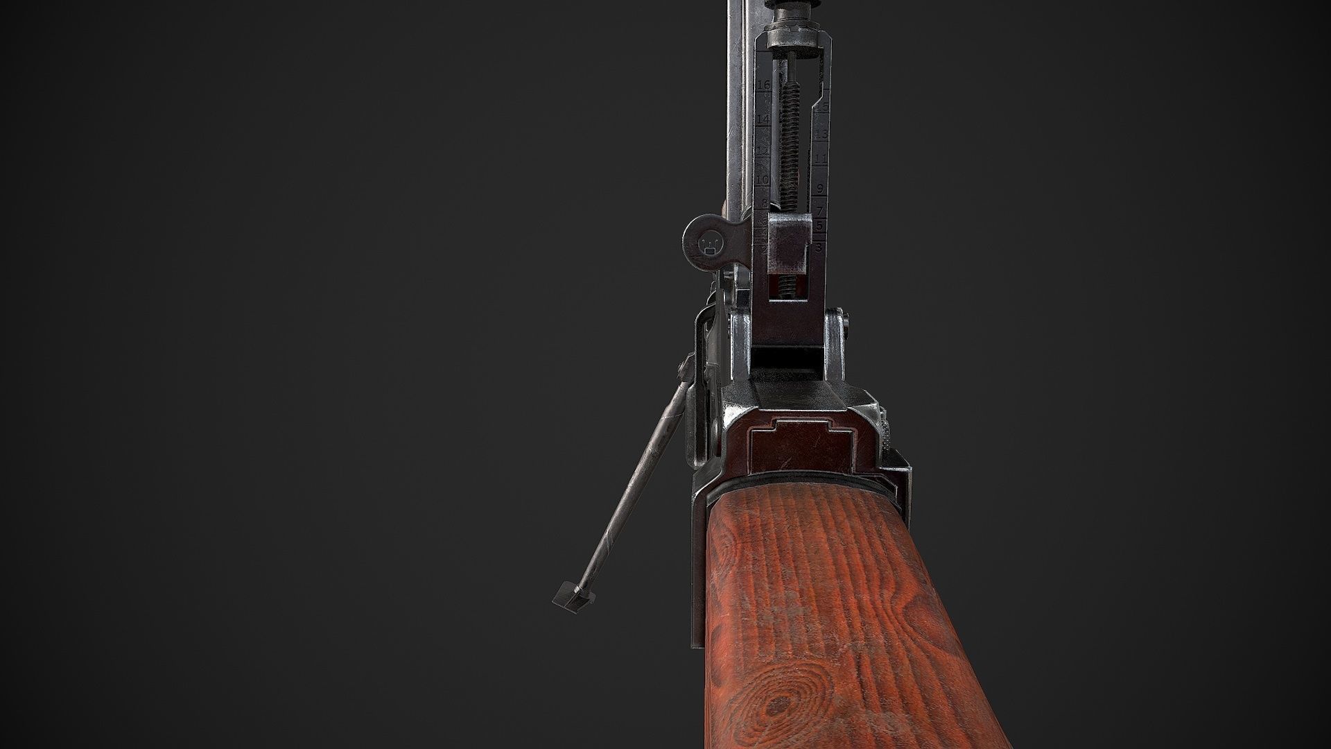 Bren Mk II LMG Low-poly 3D model_11