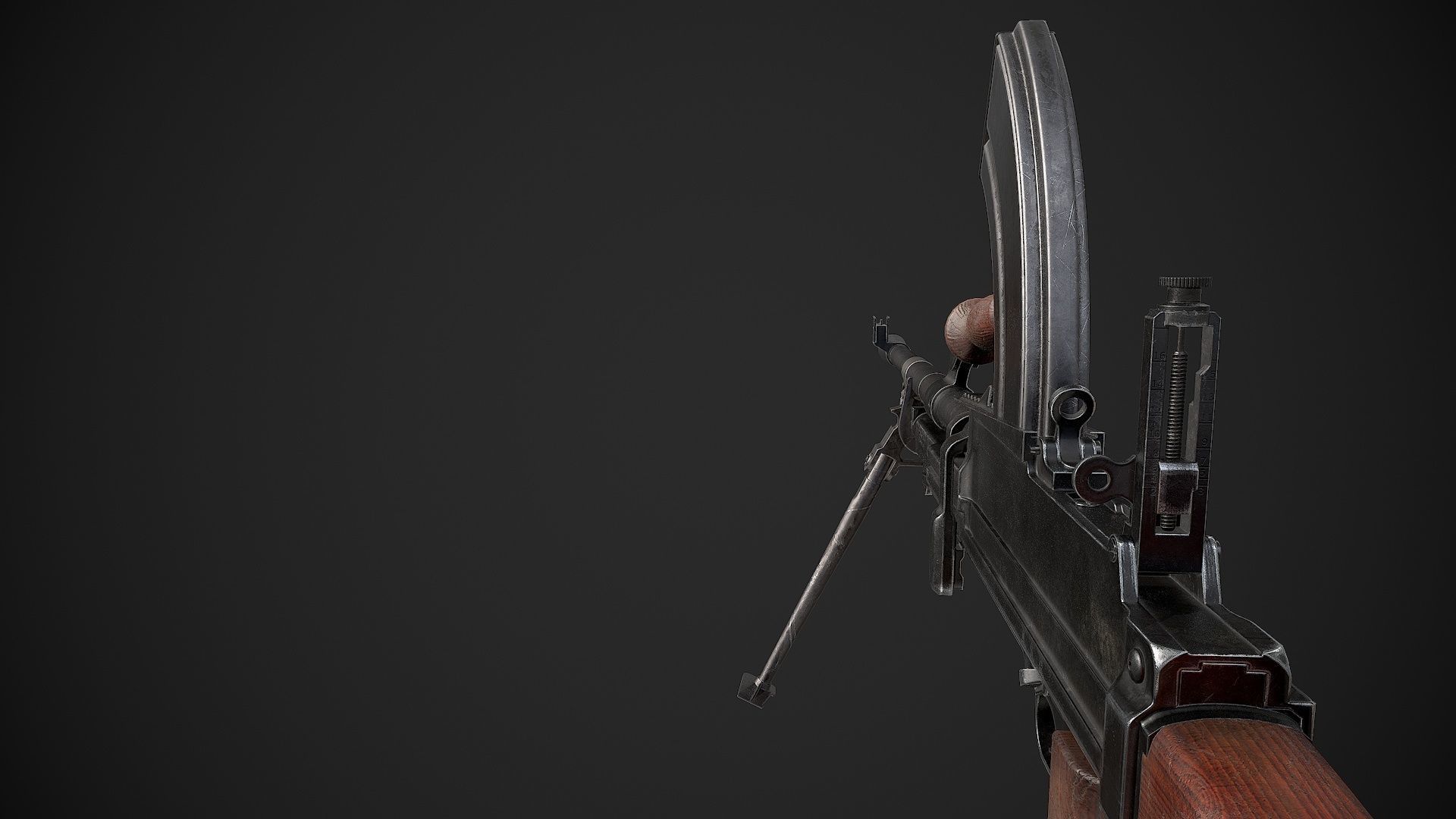 Bren Mk II LMG Low-poly 3D model_10