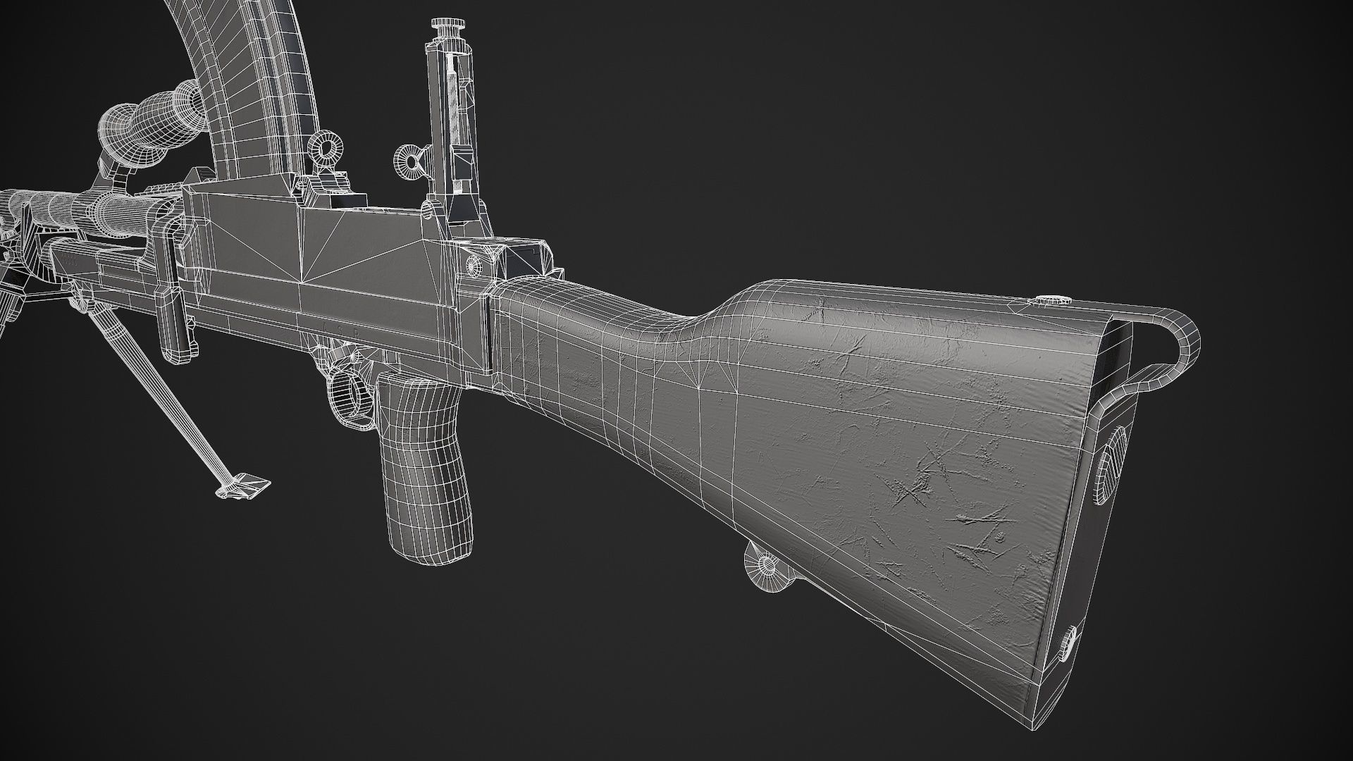 Bren Mk II LMG Low-poly 3D model_19