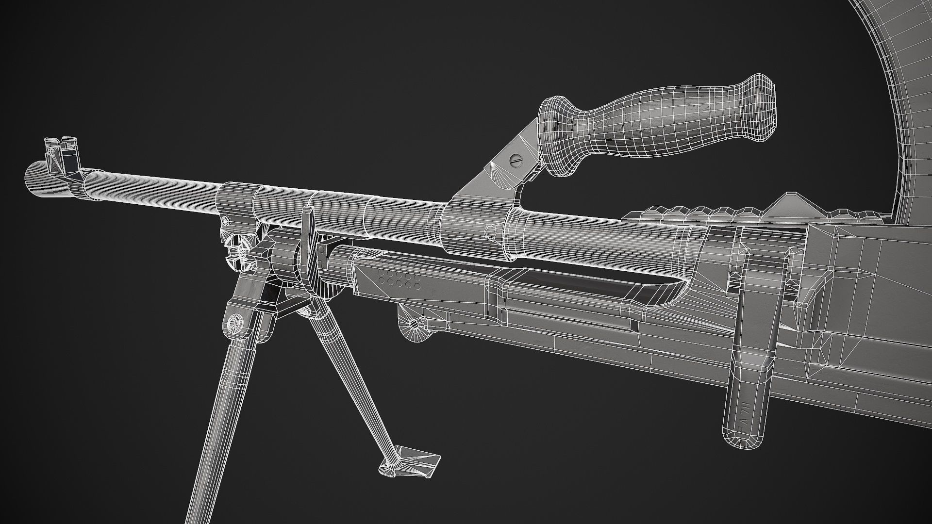 Bren Mk II LMG Low-poly 3D model_18