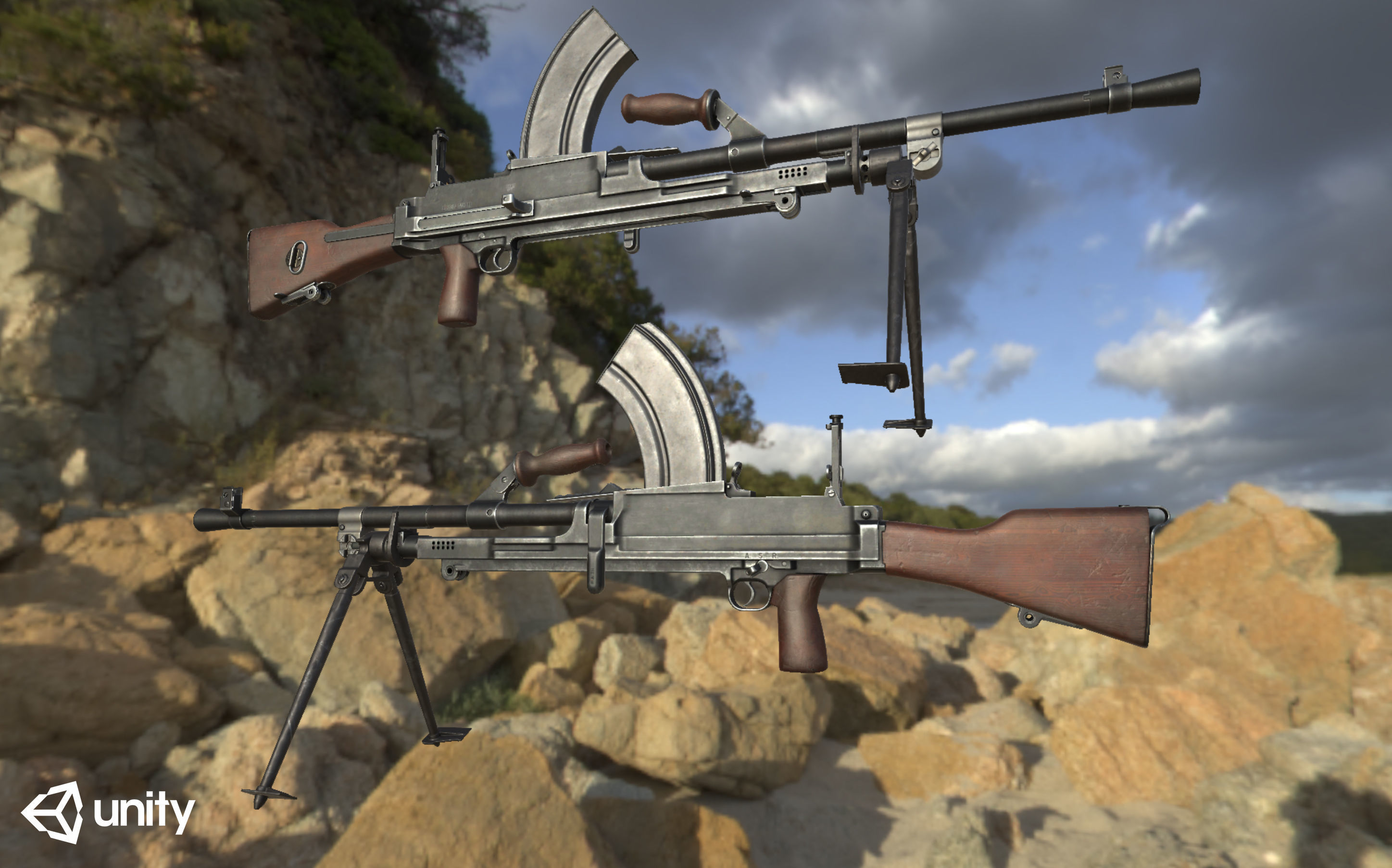 Bren Mk II LMG Low-poly 3D model_20