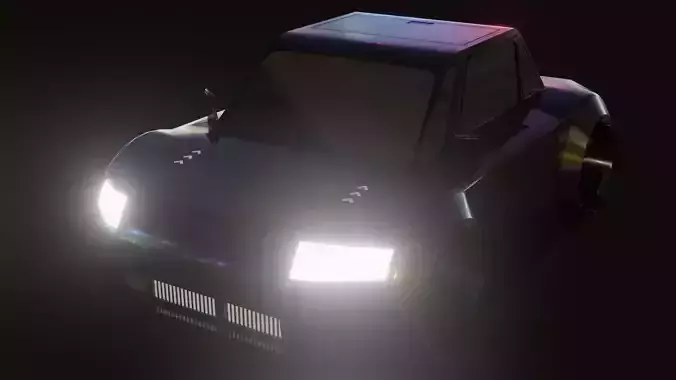 Low Poly Futuristic Car