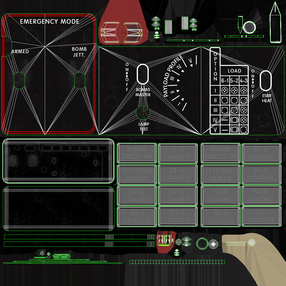 Mi-8MT Mi-17MT Additional Panels Board English Low-poly 3D model_26