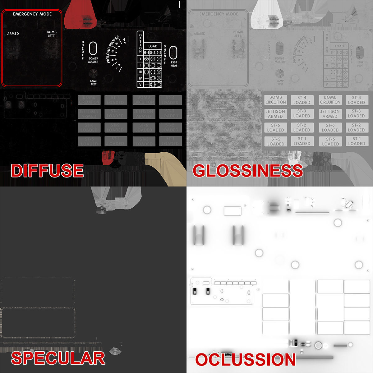 Mi-8MT Mi-17MT Additional Panels Board English Low-poly 3D model_24