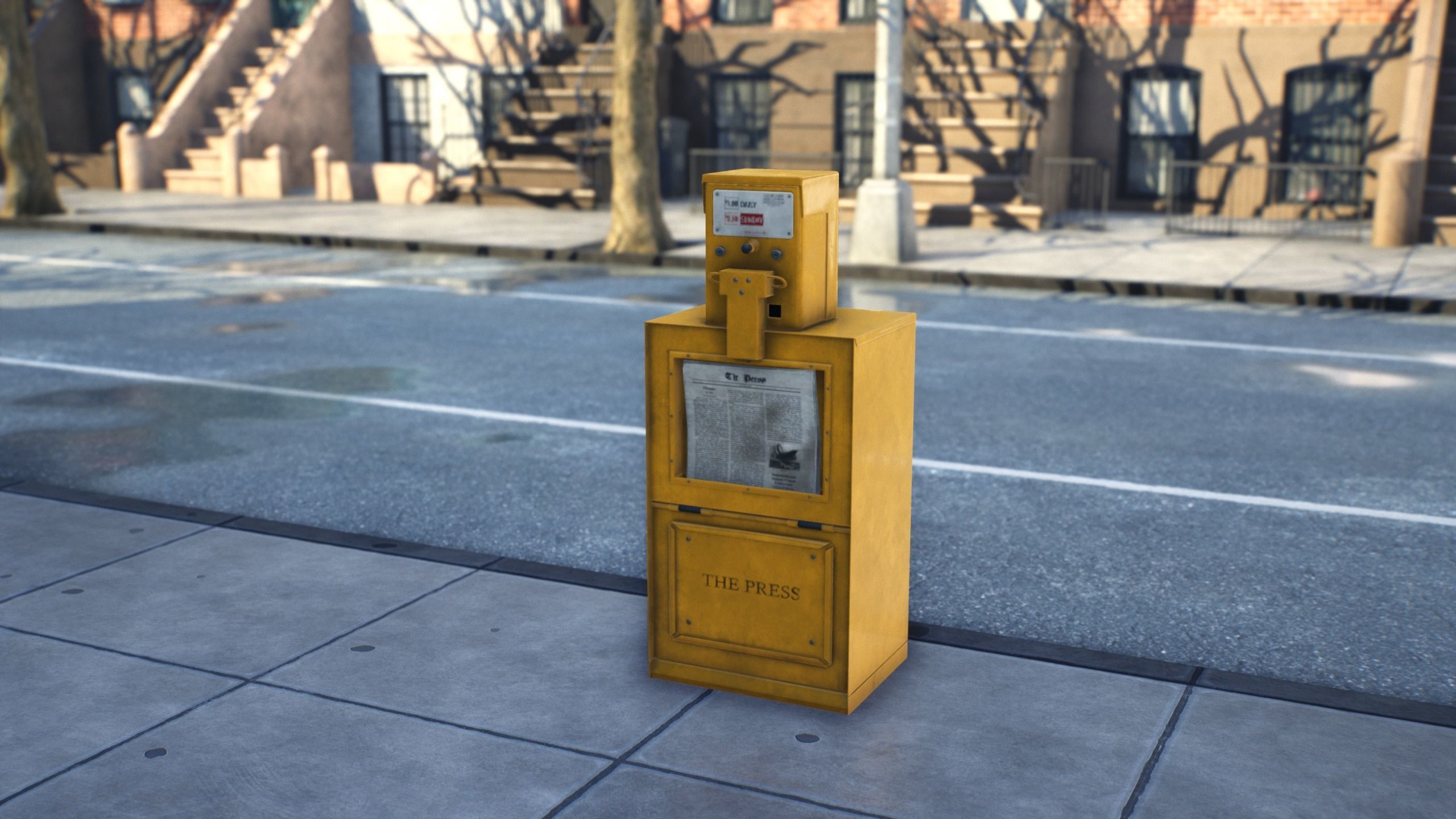 Generic Brooklyn Block  Low-poly 3D model_6