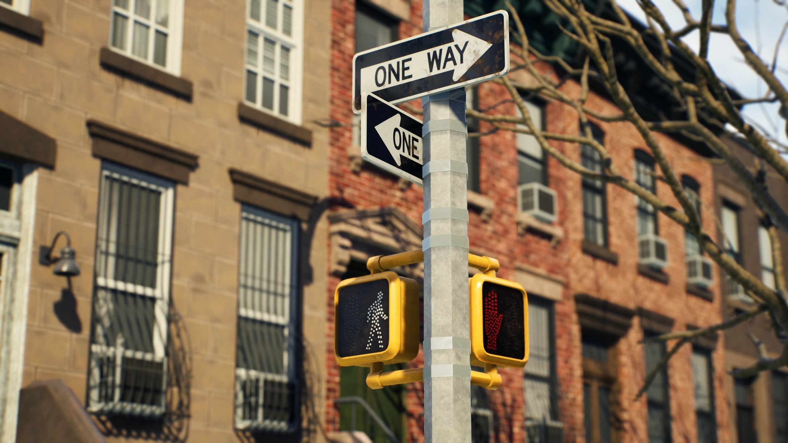 Generic Brooklyn Block  Low-poly 3D model_4