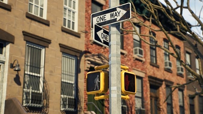Generic Brooklyn Block  Low-poly 3D model 5