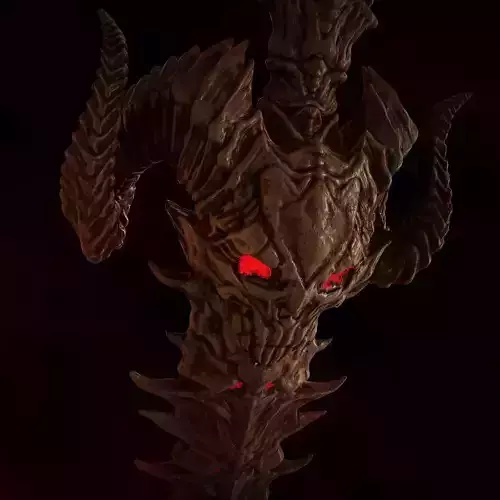 Demonic Sword  Low-poly 3D model
