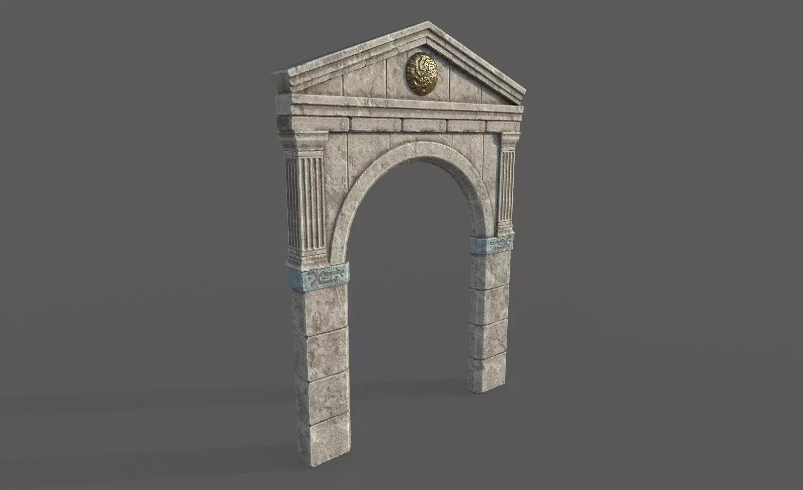 Roman Gate Arc Low-poly 3D model_0