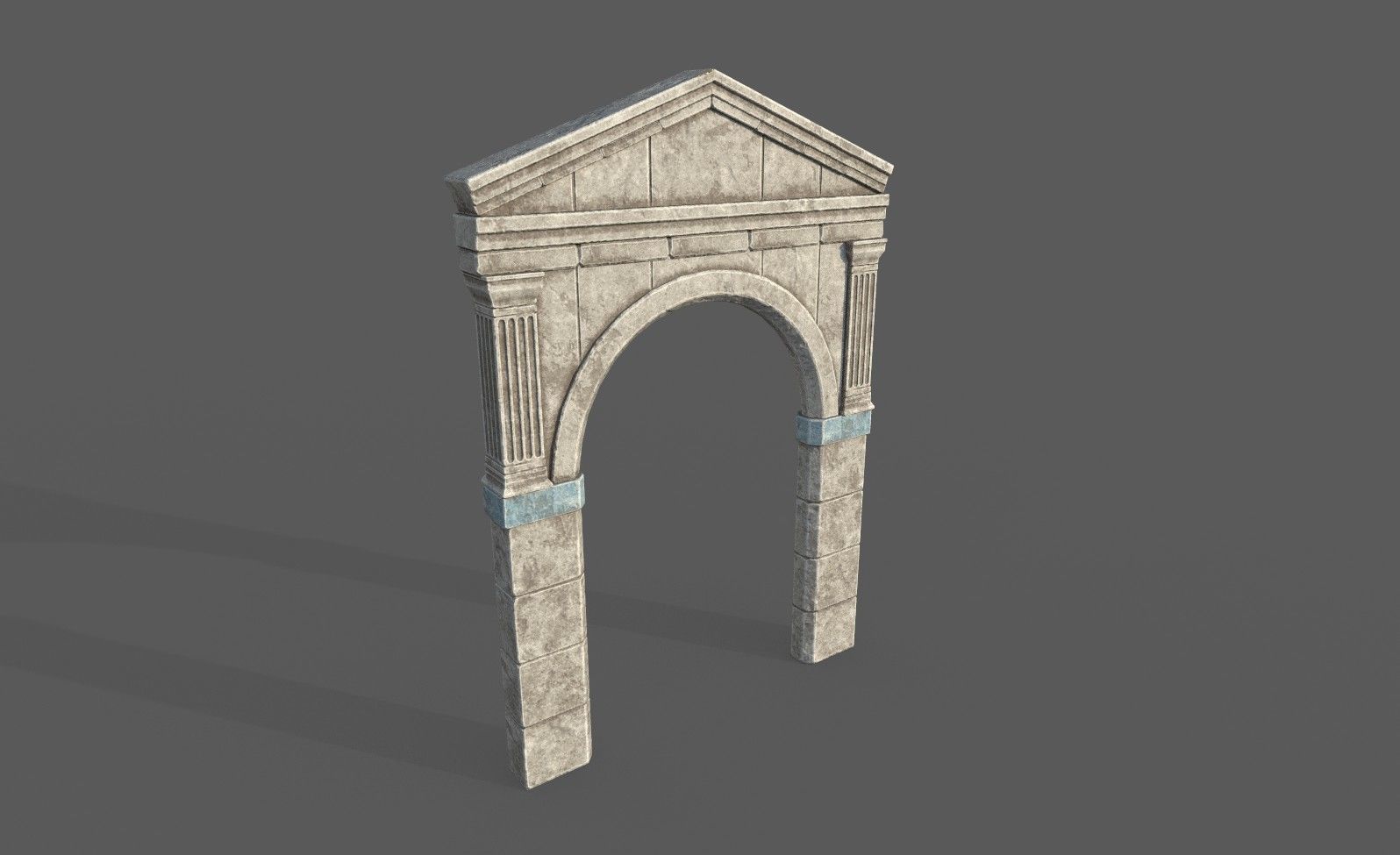Roman Gate Arc Low-poly 3D model_3