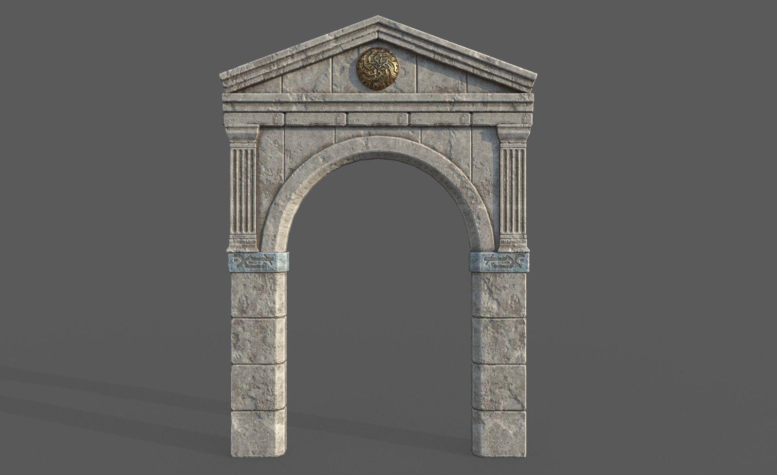 Roman Gate Arc Low-poly 3D model_2