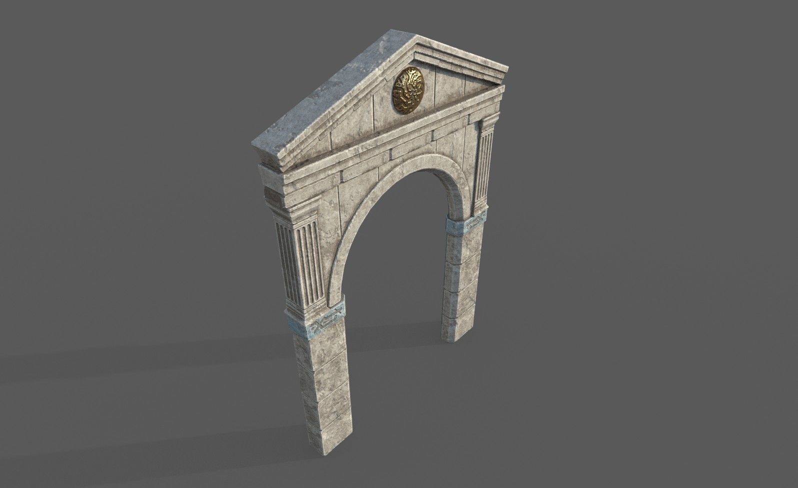 Roman Gate Arc Low-poly 3D model_4