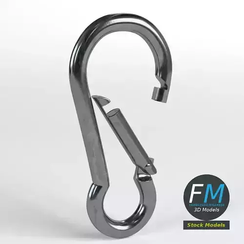Carabiner cable clip 3D model