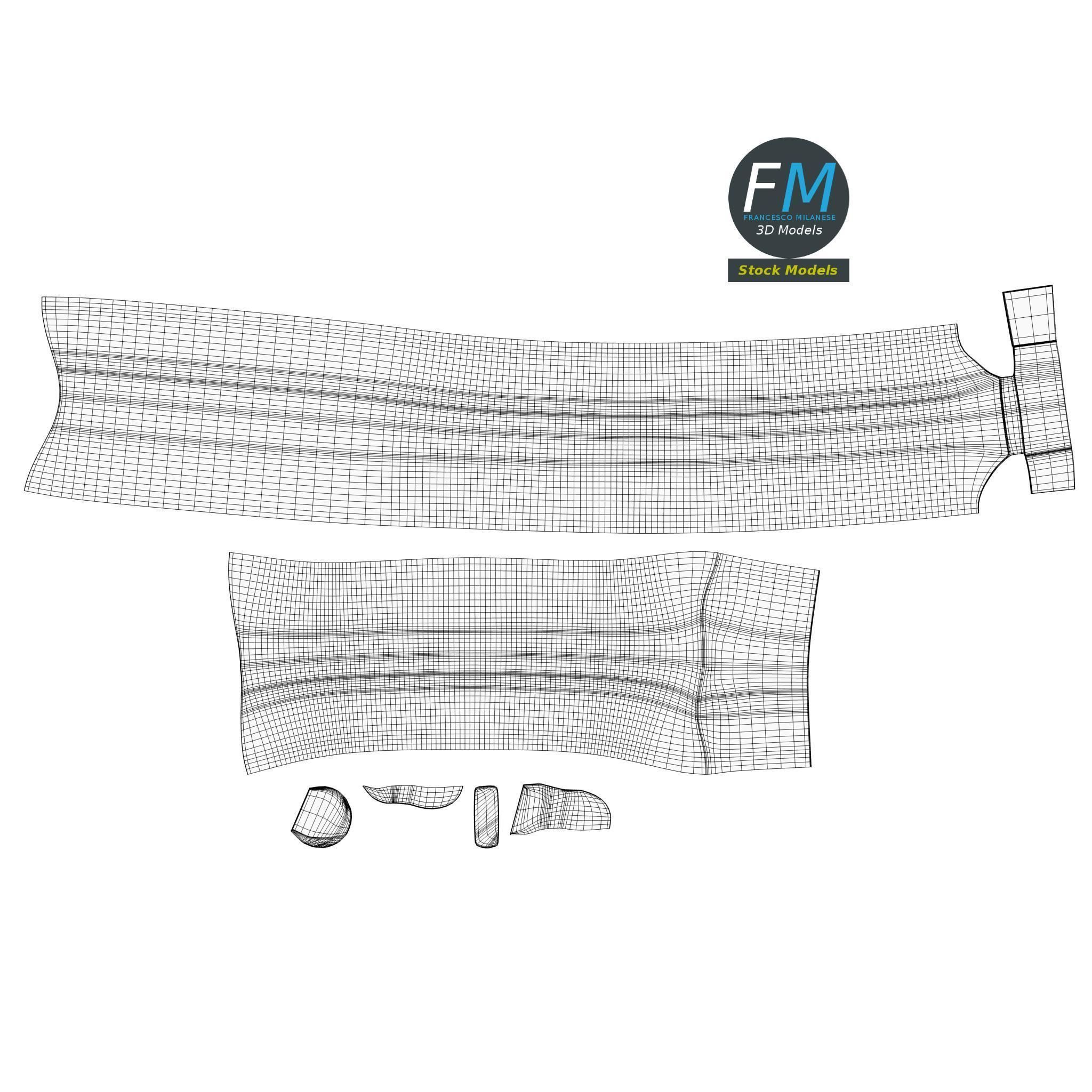Carabiner cable clip 3D model_11