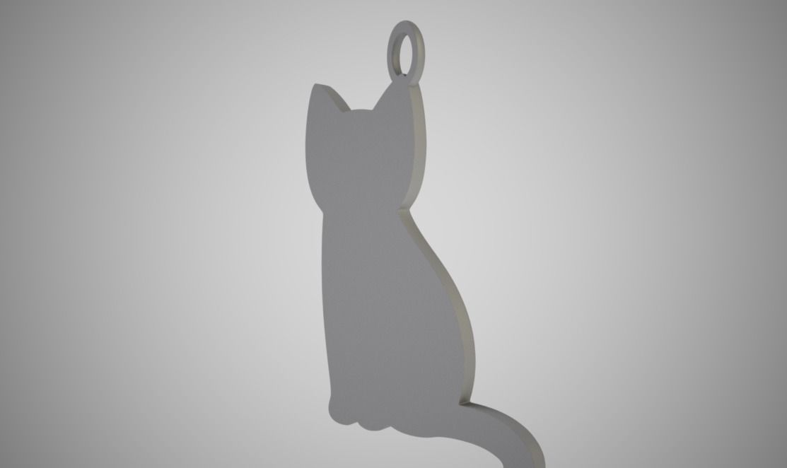 Crazy Cat Necklace 3D print model_3