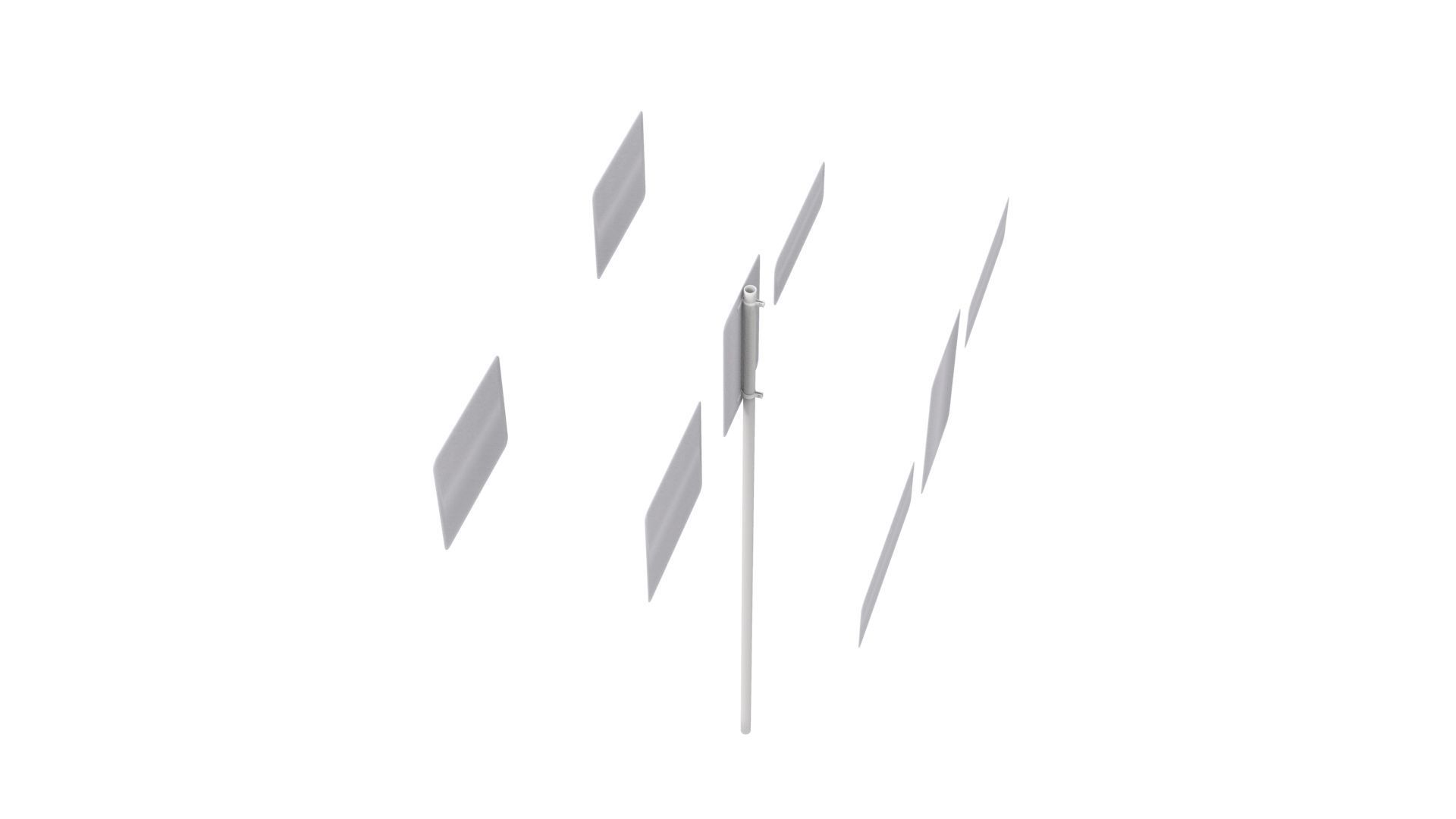 Road Sign US R6 Series One Way And Divided Highway 3D model_10