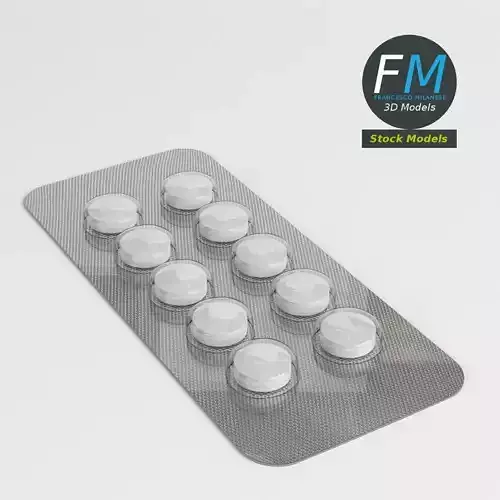 Circular pills in blister pack