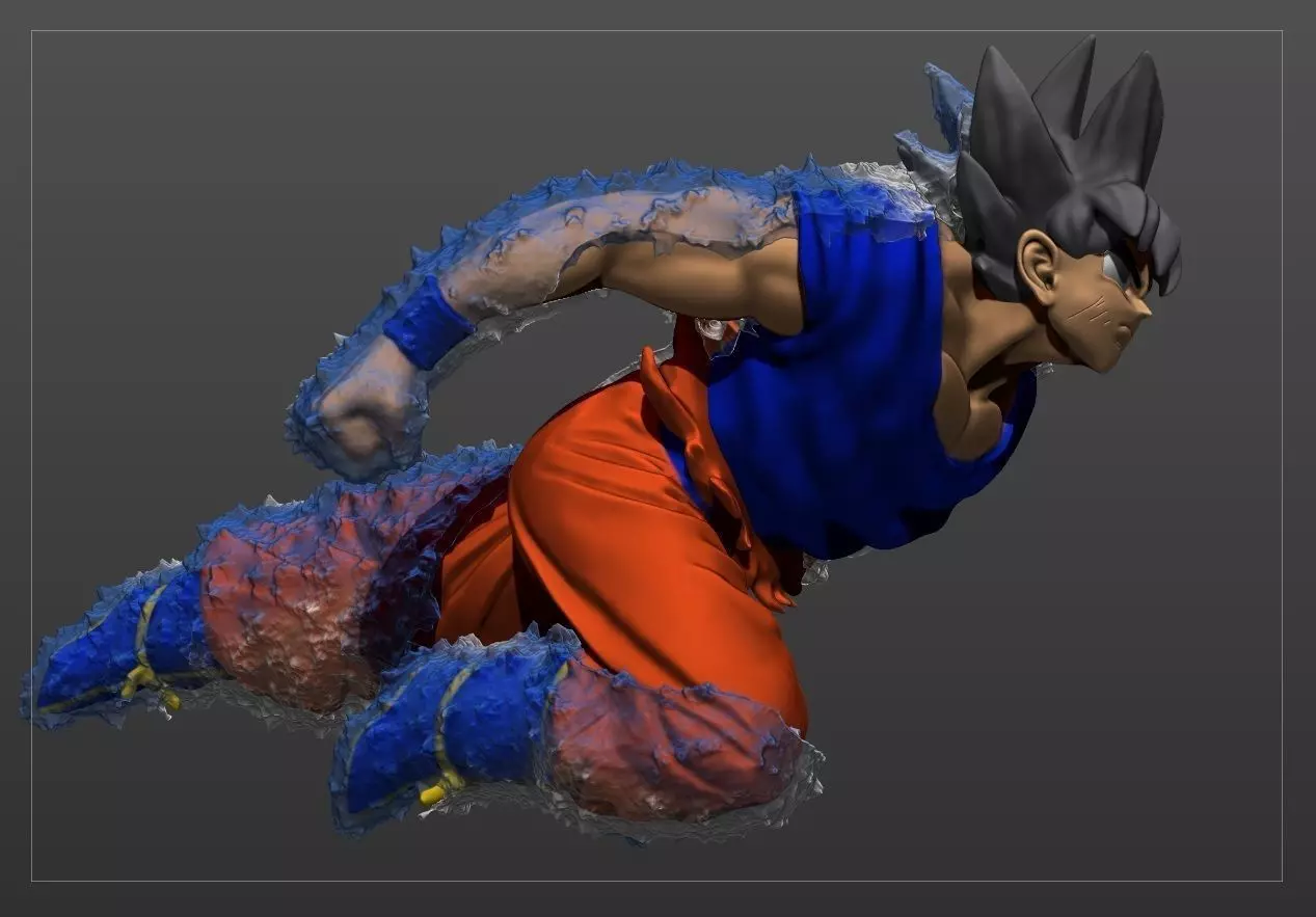 Goku VS Jiren Free 3D print model