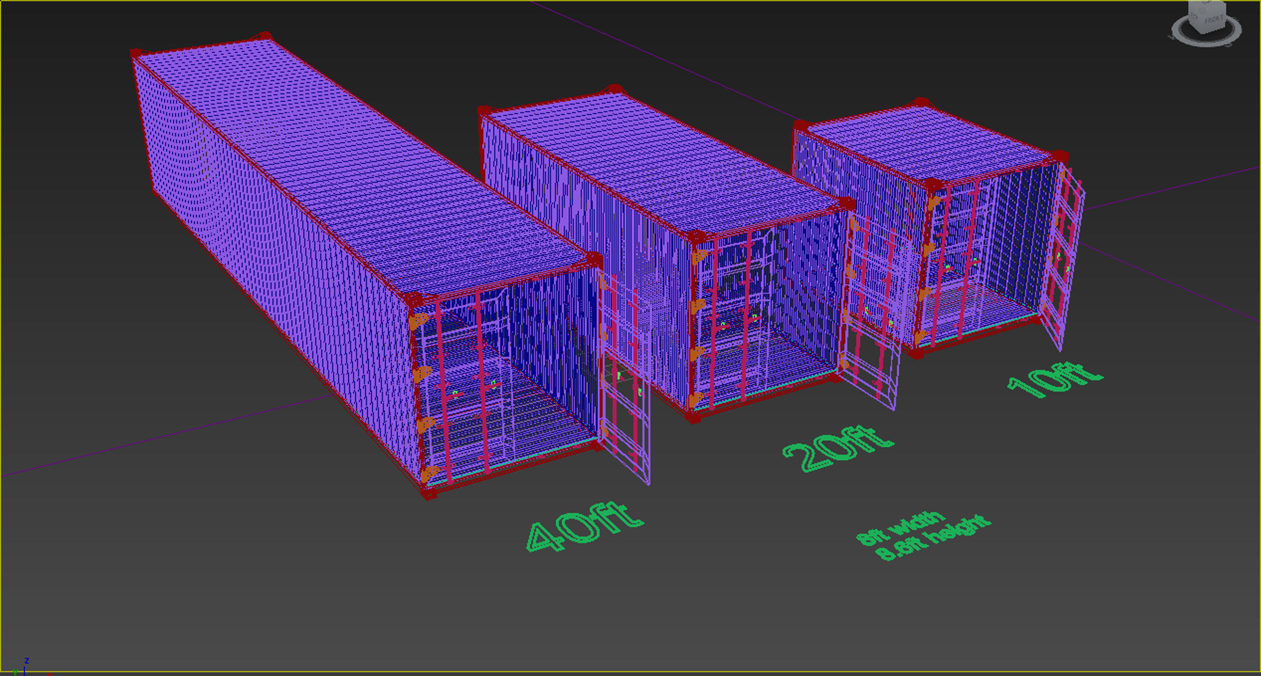 Shipping Containers 3D model_4