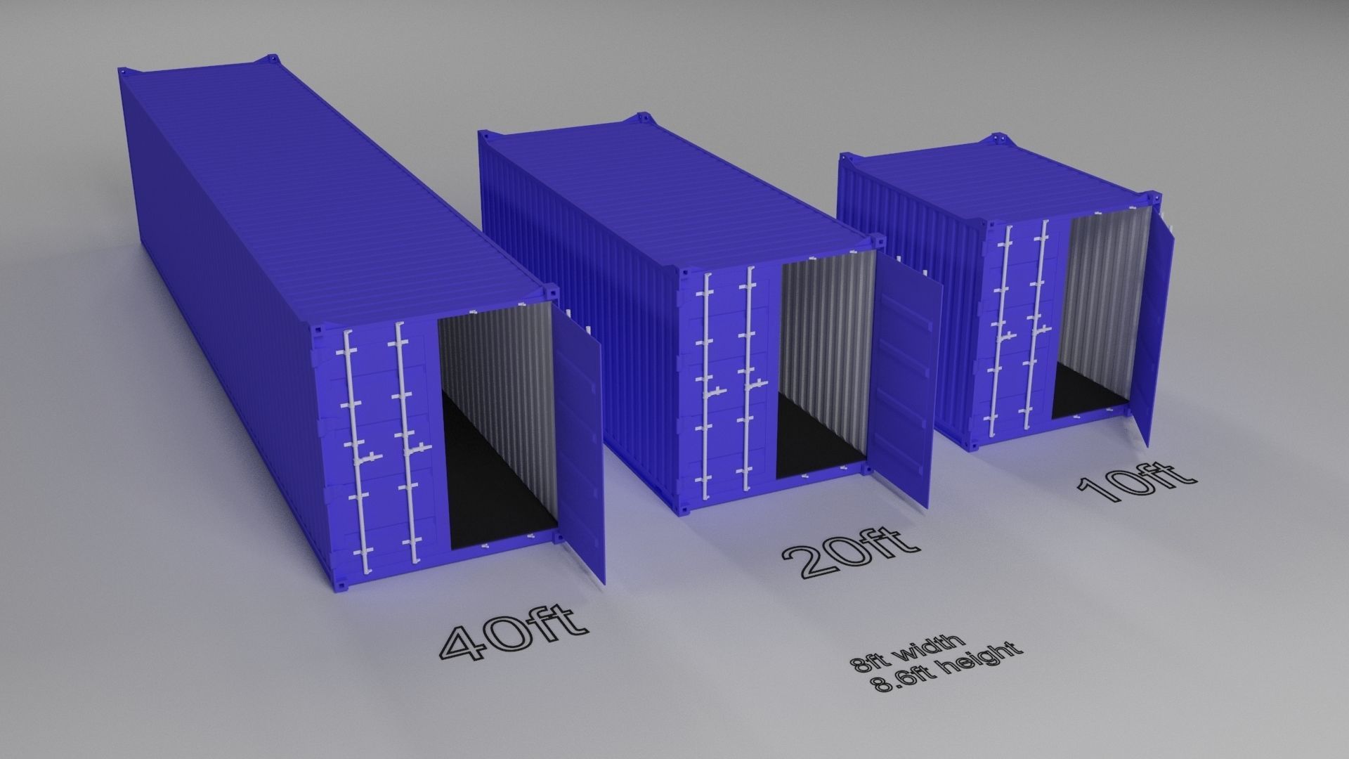 Shipping Containers 3D model_3