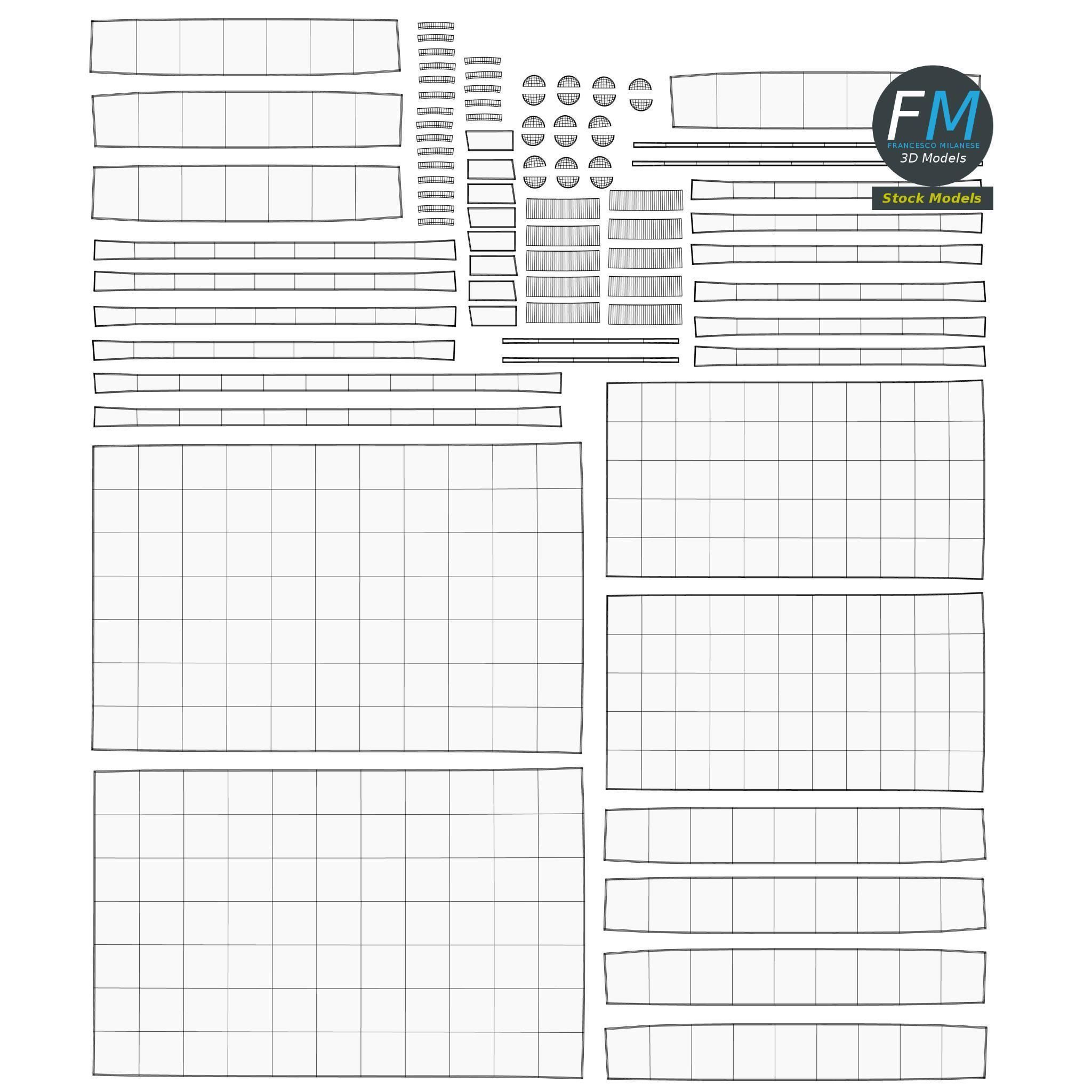 Simple make-up mirror 3D model_12