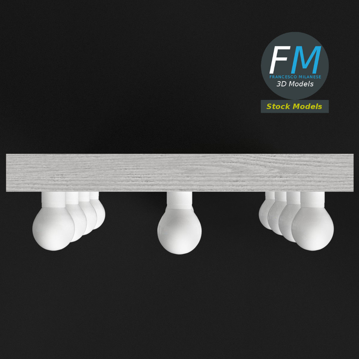 Simple make-up mirror 3D model_6