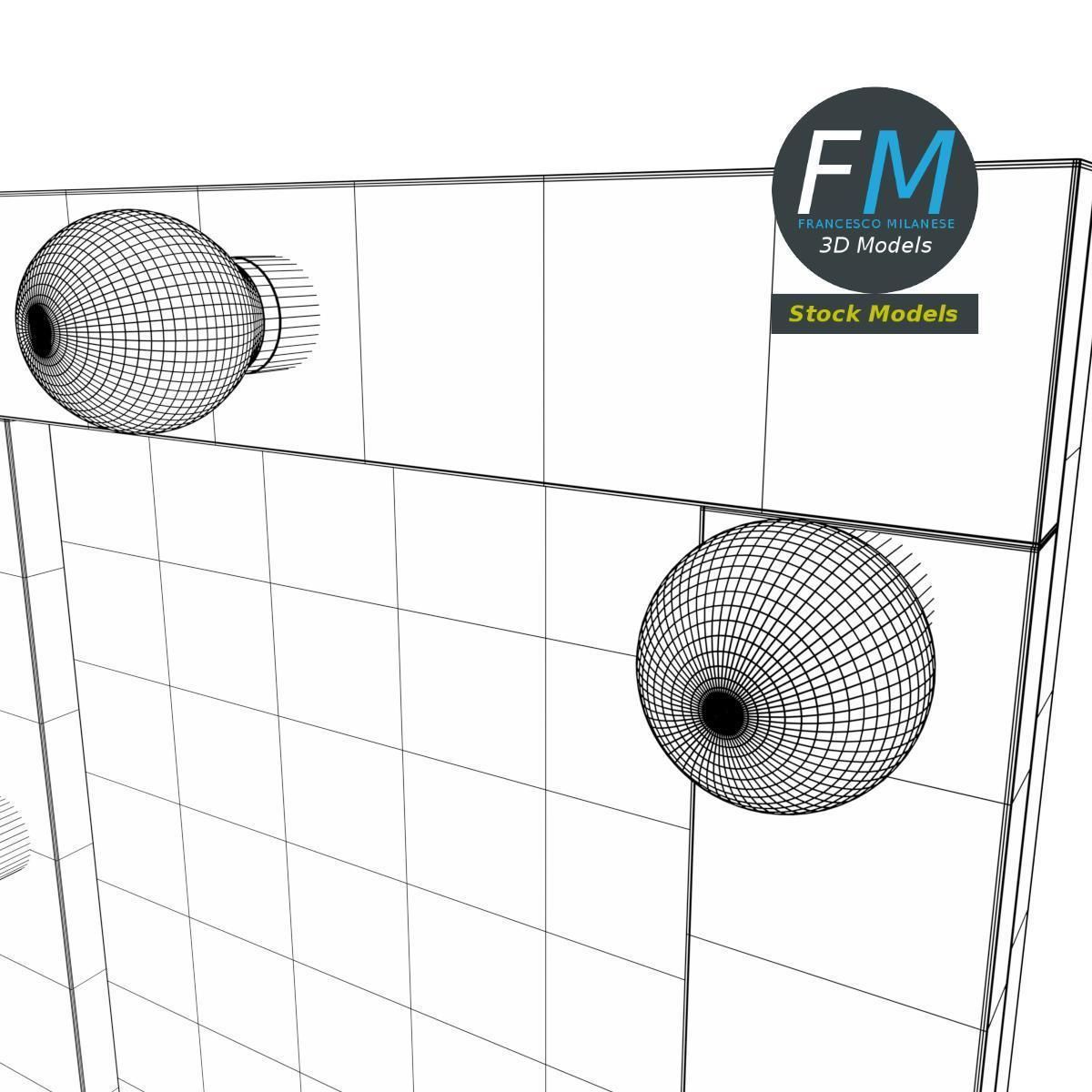 Simple make-up mirror 3D model_8