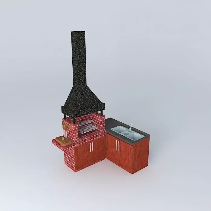 Barbecue, Broiler Pan Free 3D model